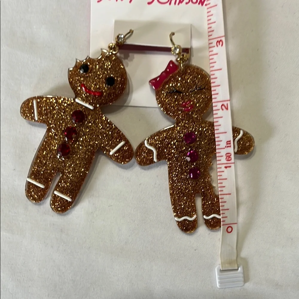 Betsey Johnson Gingerbread Earrings NWT